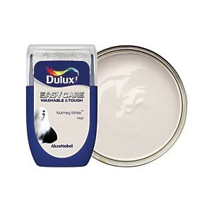 Image of Dulux Easycare Washable & Tough Nutmeg White Matt Emulsion Paint 30ml
