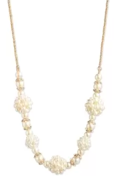 Image of Ladies Marchesa NK 16" PEARL FRONTAL-GOLD/PEARL Necklace 16N00123