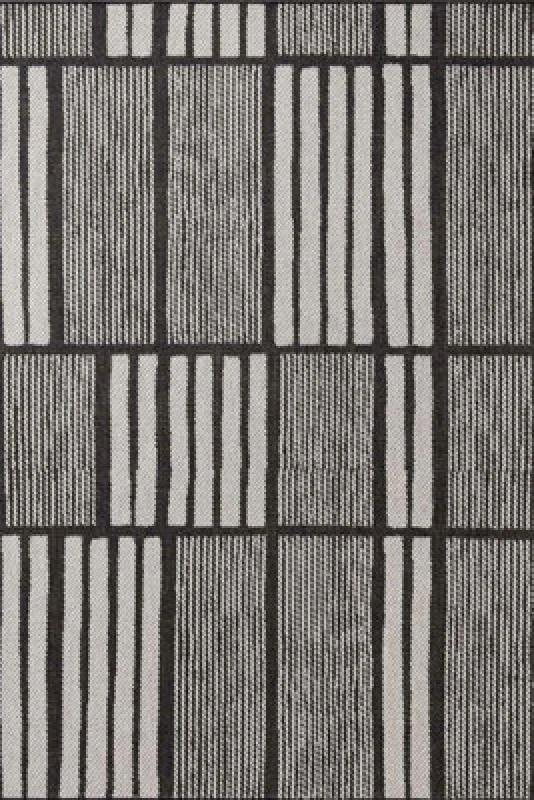 Image of The Rugs Ted Baker Flatweave Allington Indoor Outdoor Rug Geometric Reversible In Black