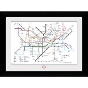 image of Transport For London Underground Map Framed Collector Print