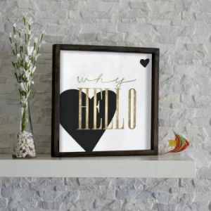 Image of KZM207 Brown Black White Yellow Decorative Framed MDF Painting