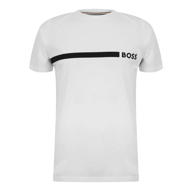 Image of Boss Logo Slim T Shirt - White White L