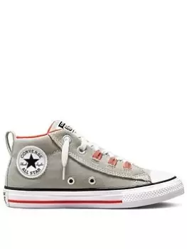 image of Converse Chuck Taylor All Star Childrens Street Lace Loop Trainers - Sage, Sage, Size 1