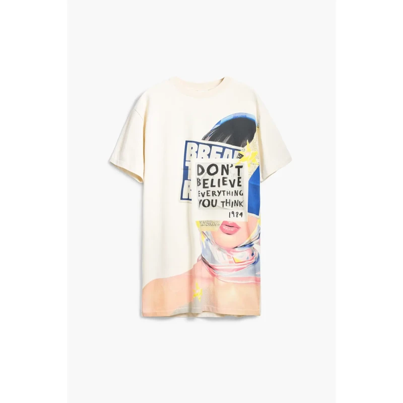 Image of Desigual Womens dress Desigual Berlin Beige Female XL/2XL