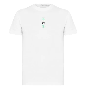 Image of Calvin Klein Jeans Repeat Logo T Shirt - Bright White