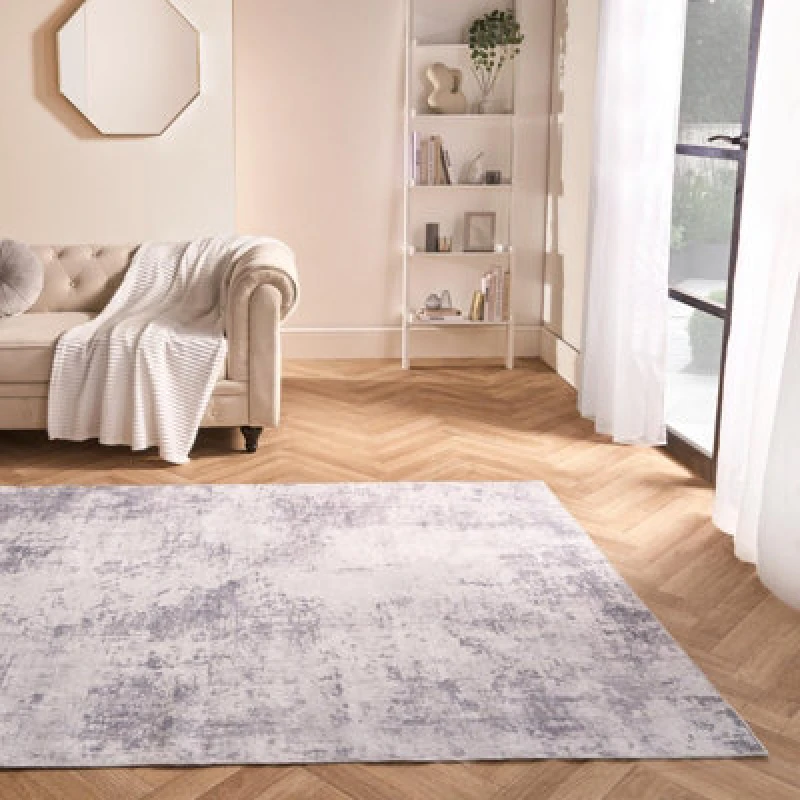 Image of OHS OHS Abstract Rug Washable Carpet Living Room Bedroom Non Slip Runner Mat in Charcoal Size: 120cm x 170cm Charcoal 120cm x 170cm Unisex 502743420