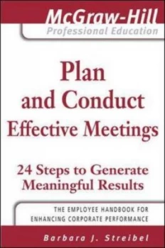 Image of Plan and Conduct Effective Meetings by Barbara J Streibel Book