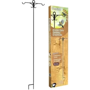 Peckish Twin Wild Bird Feeder Shepherds Hook Dining Feeding Station Metal