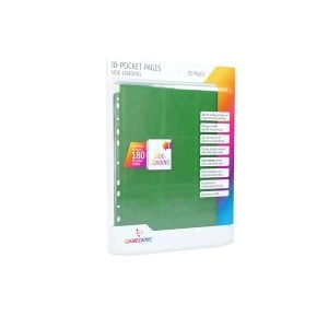Image of Gamegenic Sideloading 18-Pocket Pages 10 Sleeves - Green