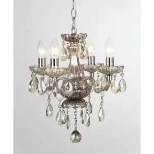 Image of Impex Rodeo Champagne Crystal 4 Arm Chandelier
