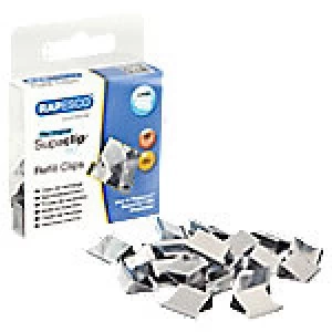 Image of Rapesco Refill Clips Large Supaclip Silver 14mm Pack of 25