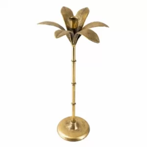 Image of Gold Palm Tree shaped Candle Holder 41 cm