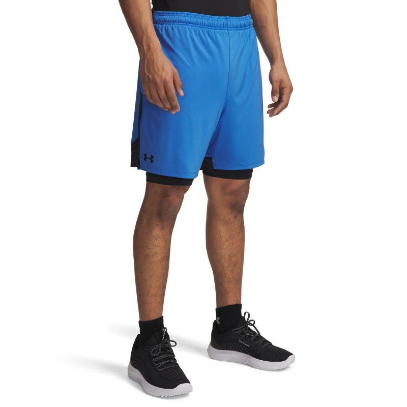 Image of Under Armour Mens Tech Vent Performance Gym Shorts Blue Atlantis male M