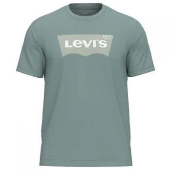 image of Levis Batwing T Shirt - Blue Surf