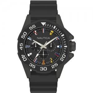 Nautica Mens Miami Flags Black Ion Plated Watch - NAPMIA001