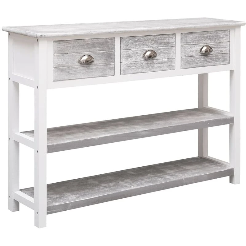 Image of VIDAXL Sideboard Antique Grey 108x30x76cm Solid Paulownia Wood vidaXL 8720286654774