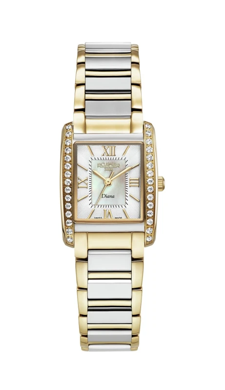 Image of Roamer of Switzerland Roamer Diana White Dial Duotone Bracelet Ladies Watch