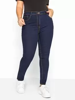 Image of Yours Ruby 28" Straight Leg Jean - Indigo, Blue, Size 18, Inside Leg 28, Women