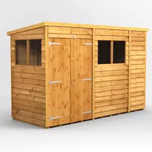 image of 10x4 Power Overlap Pent Double Door Garden Shed