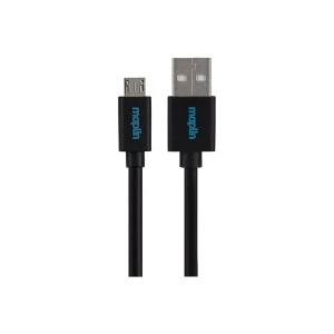 Image of Maplin Premium USB A 2.0 Male to Micro USB B Male Cable 0.50m Black