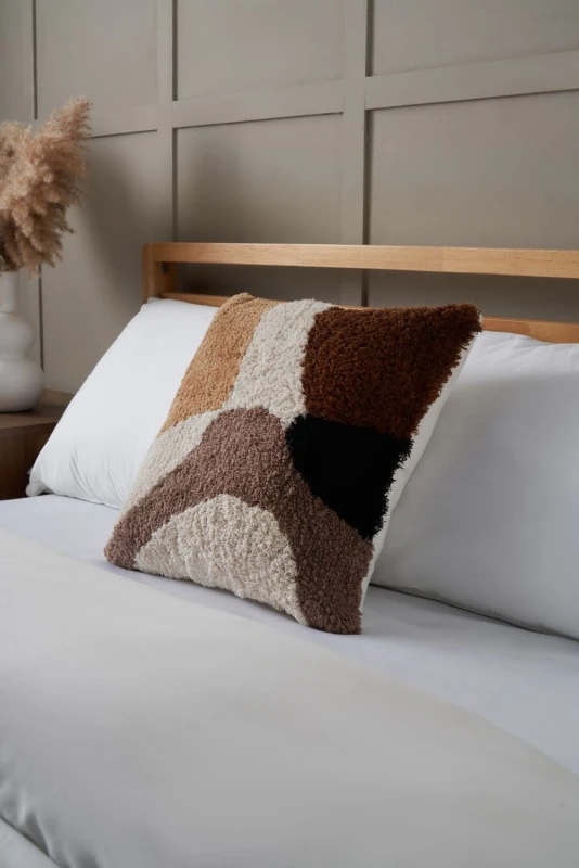 Image of Bhs Abstract Tufted Cushion Natural