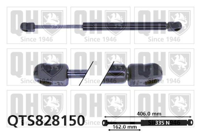 Image of QUINTON HAZELL Tailgate strut QUINTON HAZELL QTS828150