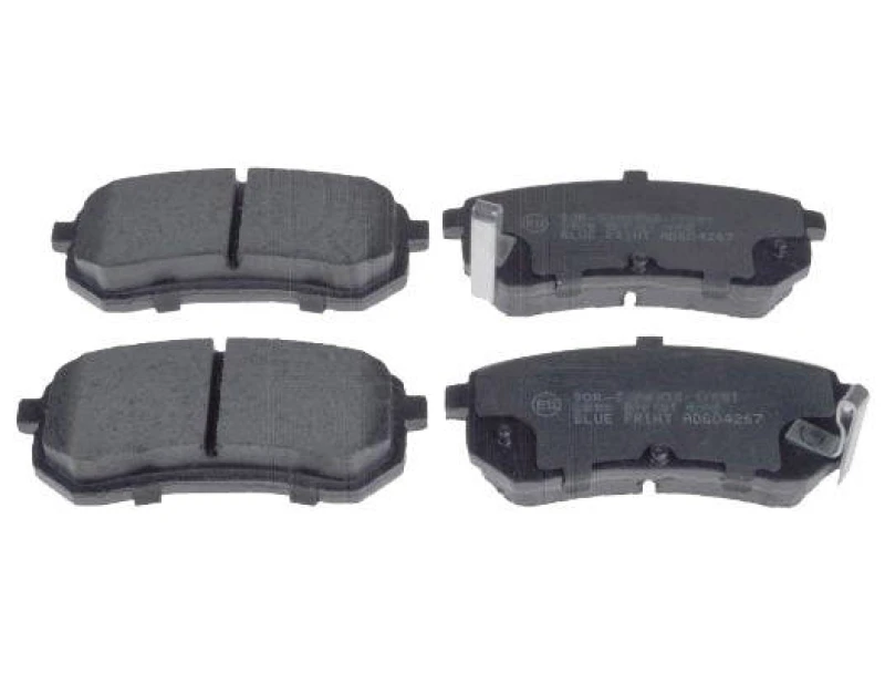 Image of Blue PRINT ADG04267 Brake pad set Rear Axle, with acoustic wear warning, with anti-squeak plate Brake Pad Set,disc brake (402)