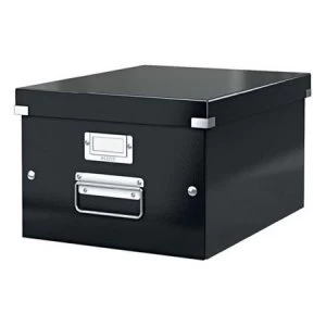 Image of Leitz Click And Store Collapsible A4 Medium Storage Box Black