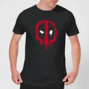 Image of Marvel Deadpool Splat Face T-Shirt - Black