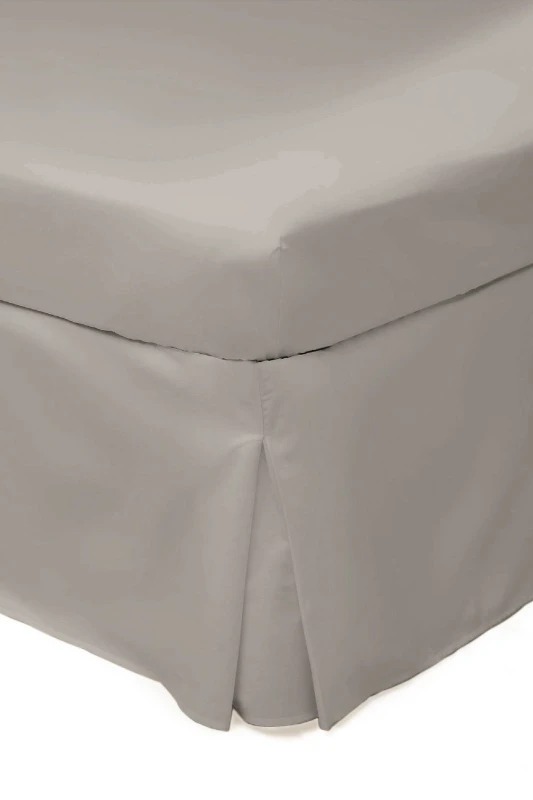 Image of Belledorm Easy Care 200 Thread Count Cotton Polyester Percale Platform Valance in Beige Size: King Beige Unisex King