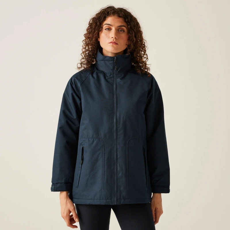 Image of Regatta Womens Hudson Fleece Lined Jacket Navy female 8