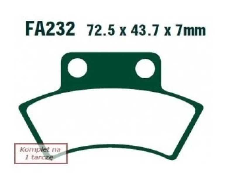 Image of EBC Brakes FA232TT Brake pad set Brake Pad Set,disc brake (402)