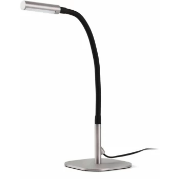 image of Faro Serp - LED Desk Lamp Black, Matt Nickel