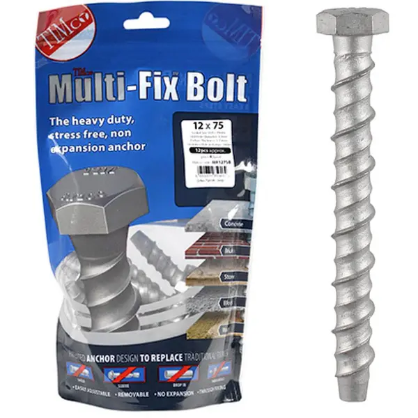 Multi Fix Bolt Hex Head Concrete Screws MF1275B Diameter: 12mm