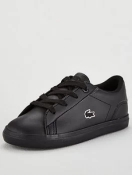 Image of Lacoste Lerond Bl 2 Infant Trainers - Black, Size 3 Younger