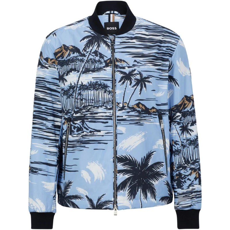 Image of Boss Mens Clovis Softshell Jacket Open Blue male 38 (48)