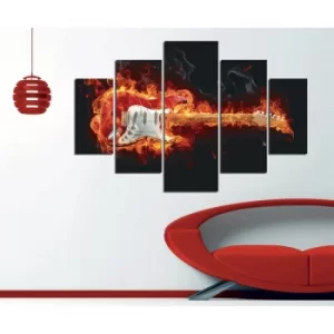 Image of ST074 Multicolor Decorative MDF Painting (5 Pieces)