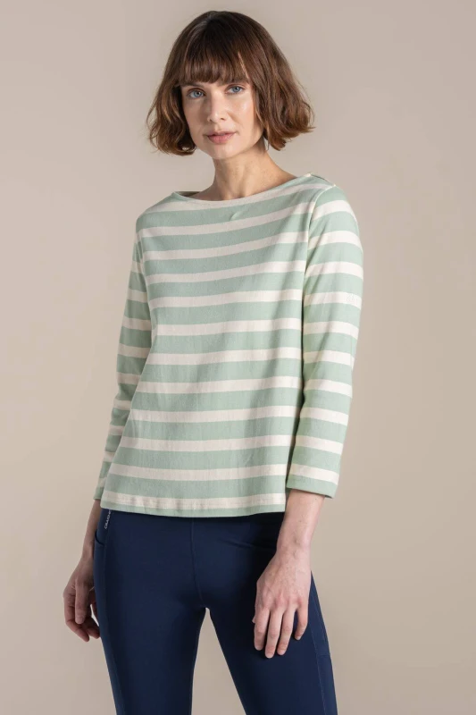Image of Craghoppers Womens Pavey Long Sleeved Top in Green Size: 12 Green Female 12
