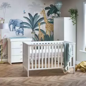 image of Obaby Evie 3 Piece Room Set - White