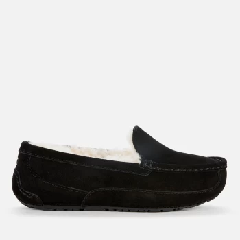 image of UGG Kids Ascot Suede Slippers - Black Suede - UK 1 Kids