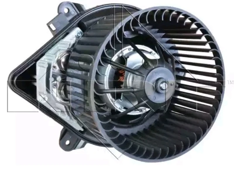 Image of NRF 34018 Blower Motor for left-hand drive vehicles, with integrated regulator Interior Blower (2669)