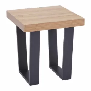 Image of Interiors by PH Contemporary Side Table with Metal Legs, black