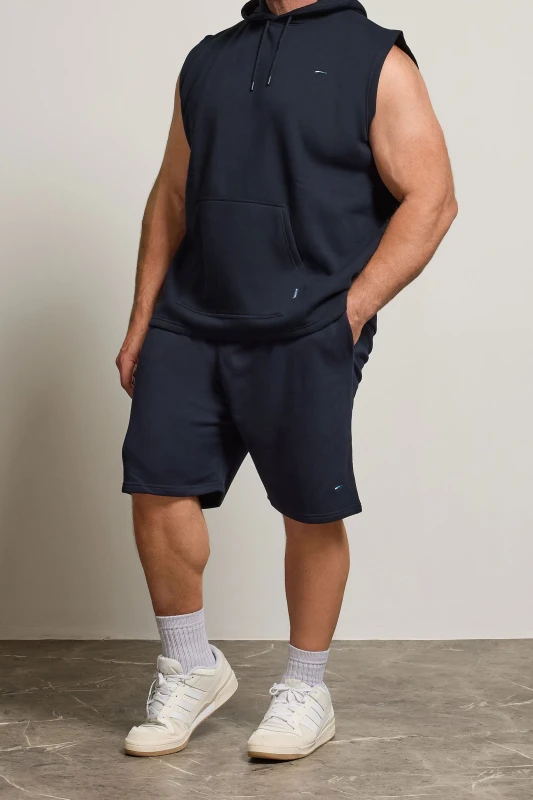 Image of BadRhino BadRhino Men Jogger Shorts in Dark Navy Size: large Dark Navy L Male 5057147765267