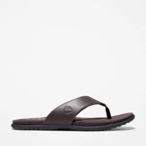 image of Timberland Kesler Cove Toe-bar Sandal For Men In Dark Brown Dark Brown, Size 6.5