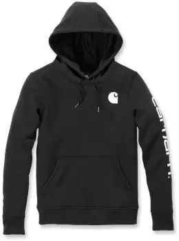 Image of Carhartt Clarksburg Logo Women Hoodie, black, Size L, black, Size L for Women