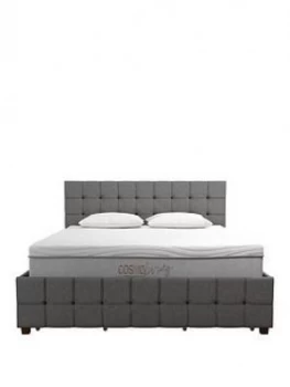 image of Cosmoliving Elizabeth Linen Double Bed With Storage