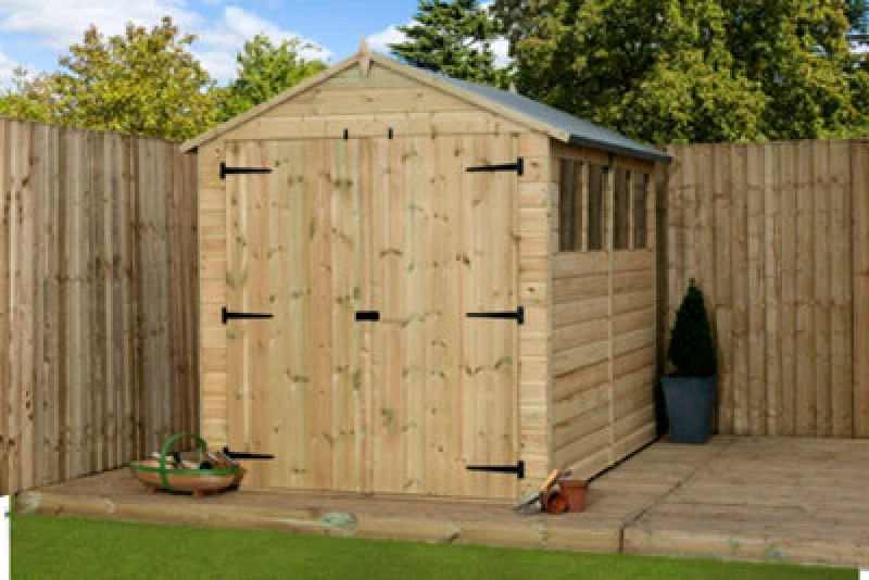 Image of Empire Sheds Empire 9800 Premier Apex Shed Double Door Windows 6X10