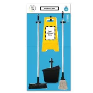 Image of Shadow Board, XL, for Dry Cleaning, Blue