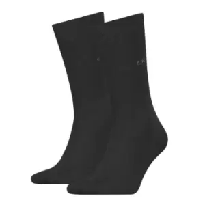 Image of Calvin Klein Crew Socks 2 Pack Mens - Black