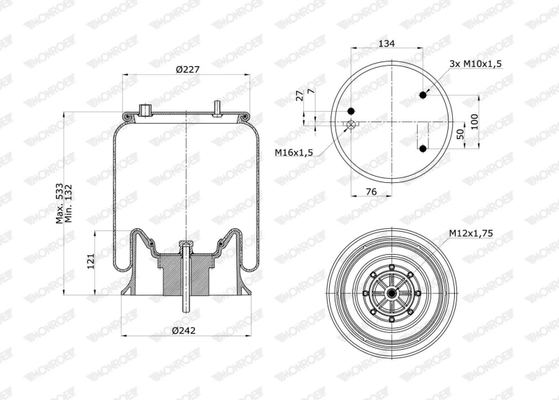 Image of MONROE Boot, air suspension MONROE ASP3040